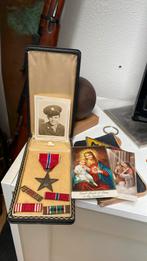 Bronze medal star set met naam, bijbel, foto en kaartjes, Verzamelen, Militaria | Tweede Wereldoorlog, Amerika, Ophalen of Verzenden