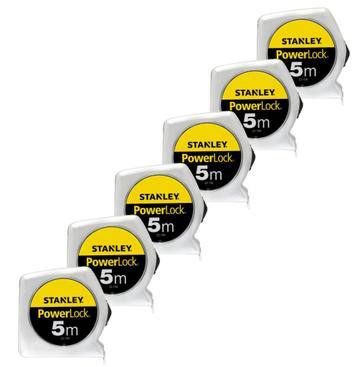 Stanley 0-33-194/6 6 x Rolbandmaat Powerlock 5m - 19mm beschikbaar voor biedingen