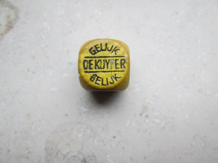 de kuyper dobbelsteen gelijk, Verzamelen, Merken en Reclamevoorwerpen, Gebruikt, Gebruiksvoorwerp, Ophalen of Verzenden