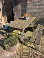 Picknicktafel hout, Ophalen, Gebruikt, Rechthoekig