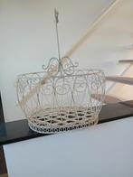 Brocante ijzeren mand, Huis en Inrichting, Woonaccessoires | Schalen en Manden, Overige materialen, Mand, Ophalen of Verzenden