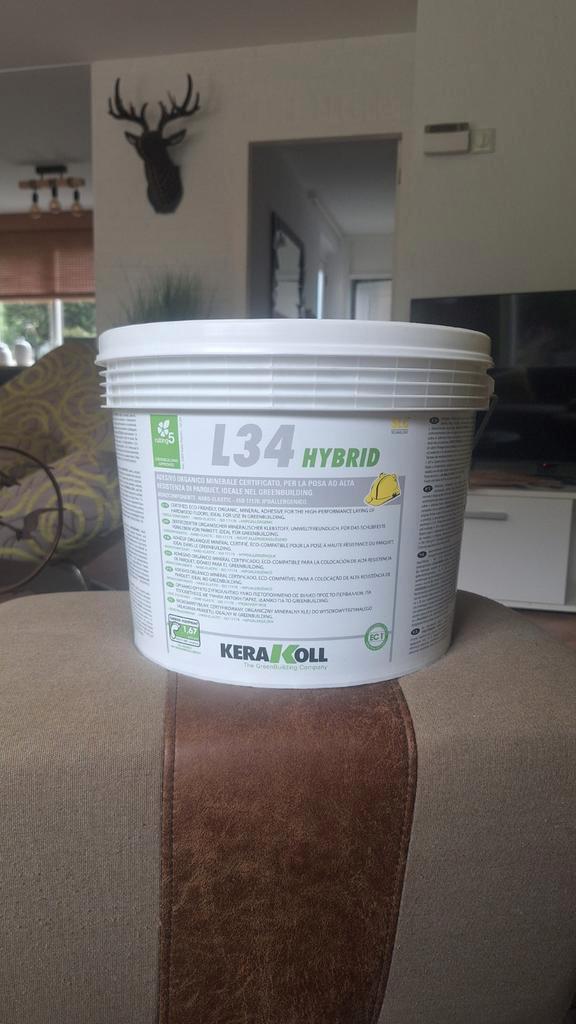 Kerakoll L34 Hybrid Parketlijm (Rating 5) - Bijna Vol!, Doe-het-zelf en Verbouw, Verf, Beits en Lak, Zo goed als nieuw, Ophalen
