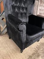 Nieuw! Blauw stoffen oorfauteuil, Ophalen, Minder dan 50 cm, ., 75 tot 100 cm