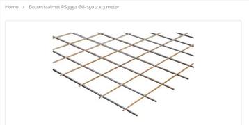 Bouwstaalmat Betongaas Wapeningsnet PS335 8mm-150 - 2x3 m beschikbaar voor biedingen