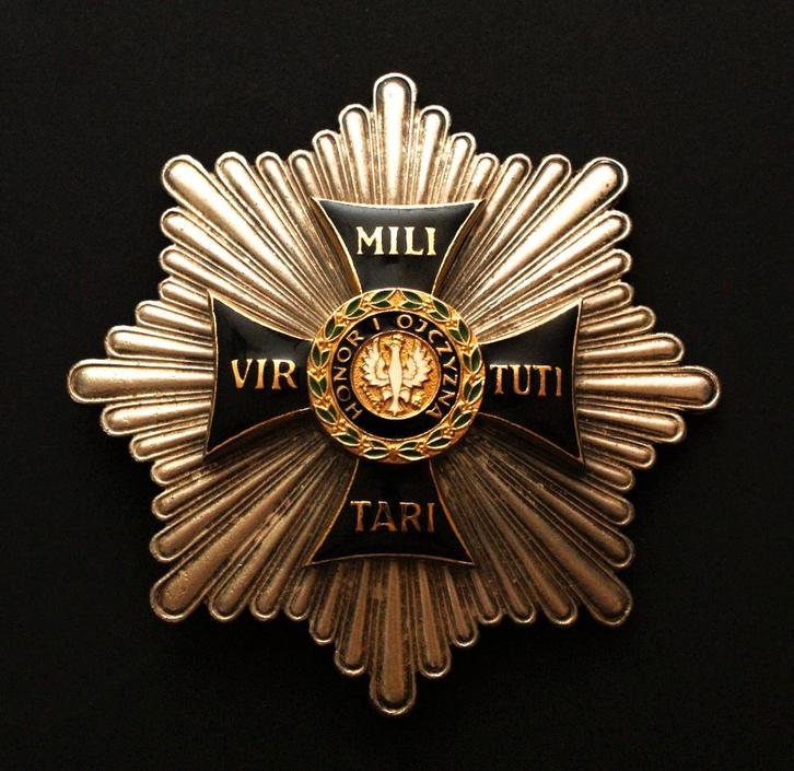 Poolse Militaire Orde Virtuti Militari museumaanmaak, Verzamelen, Militaria | Algemeen, Landmacht, Lintje, Medaille of Wings, Overige gebieden