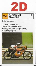 Mk13 motorkaartje 2d rolf minhof op een maico 125, Ophalen of Verzenden, Motoren