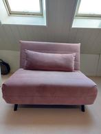 Eenzitsslaapbankje oud roze, Huis en Inrichting, Fauteuils, Ophalen, Zo goed als nieuw, Minder dan 50 cm