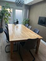 Robuuste houten eettafel - 260x120 cm, 100 tot 150 cm, 200 cm of meer, Ophalen of Verzenden, Zo goed als nieuw