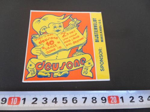 sticker DEUSONE 10 jaar jong  Bijsterveldt Makelaardij O.G., Verzamelen, Stickers, Zo goed als nieuw, Bedrijf of Vereniging, Ophalen