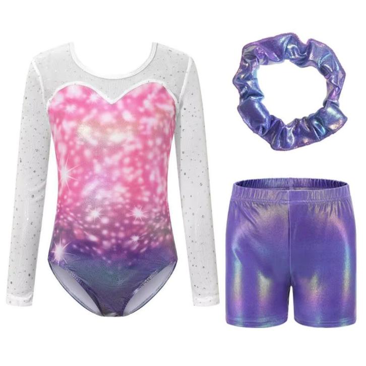 Turnpakje + turnbroekje roze paars 122 128 134 140 146 152, Sport en Fitness, Turnen, Nieuw, Turnpak(je), Kindermaat 122 t/m 140