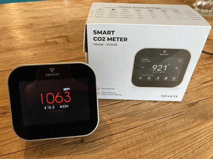 Rovary smart co2 meter, Doe-het-zelf en Verbouw, Meetapparatuur, Gebruikt, Ophalen of Verzenden