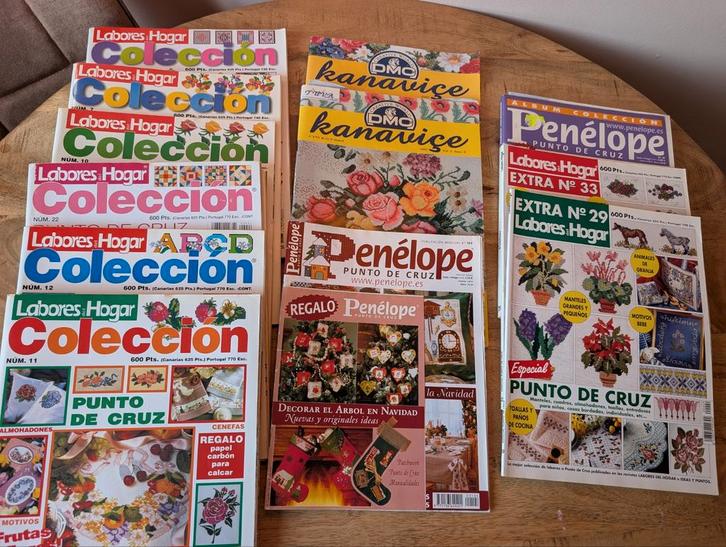 Borduur- en handwerkbladen verzameling, Hobby en Vrije tijd, Borduren en Borduurmachines, Gebruikt, Patroon, Handborduren, Ophalen of Verzenden