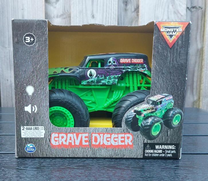 Monster Jam Grave Digger - 1:24 - Met licht & geluid - NIEUW, Kinderen en Baby's, Speelgoed | Speelgoedvoertuigen, Nieuw, Ophalen of Verzenden