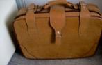 ECHT BRUIN LEREN HAND/ REIS KOFFER , VINTAGE, Sieraden, Tassen en Uiterlijk, 60 tot 70 cm, Leer, Ophalen of Verzenden, Zo goed als nieuw