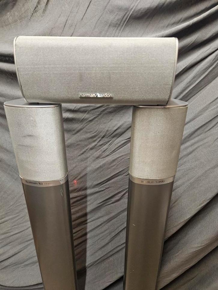 Harman Kardon Zuil & Center Speaker Set, Audio, Tv en Foto, Luidsprekers, Gebruikt, Front, Rear of Stereo speakers, Overige merken
