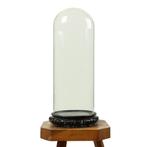 Grote Antieke Stolp Globe Mondgeblazen Aziatische Houten Bas, Antiek en Kunst, Antiek | Glas en Kristal, Ophalen of Verzenden