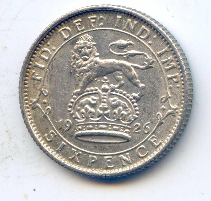 Groot-Brittannië 6 Pence 1926 PR (XF), Postzegels en Munten, Munten | Europa | Niet-Euromunten, Overige landen, Zilver, Verzenden