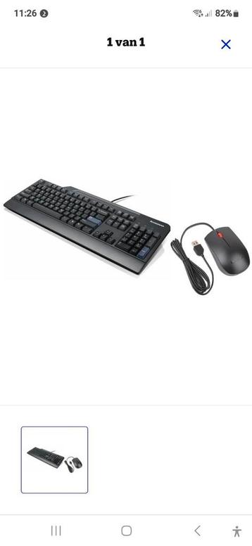 Lenovo toetsenbord en muis bedraad nieuw in doos beschikbaar voor biedingen