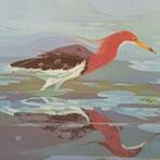 Orig. Litho reiger gen en gesign Lars Knudsen catbay, Antiek en Kunst, Ophalen