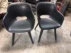 8 Zwarte Allibert Jardin Kunststof Stoelen, Ophalen, Kunststof, Gebruikt, Zwart
