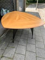Houten eettafel designer Frans Schrofer, Huis en Inrichting, Ophalen, Gebruikt, 100 tot 150 cm, Vijf personen of meer