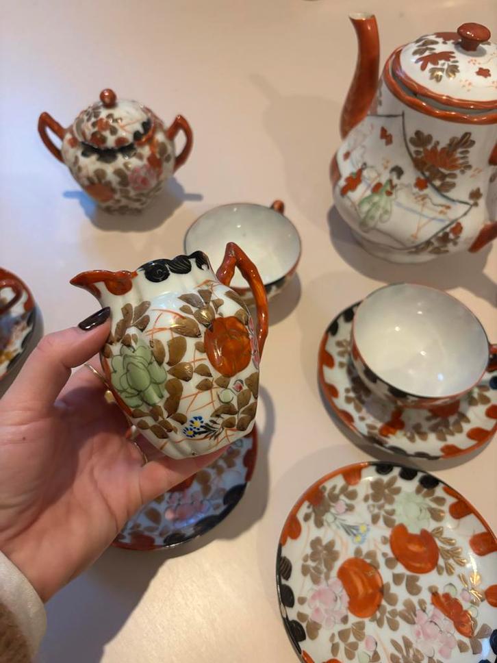 Prachtig Japans Kutani Servies, Antiek en Kunst, Antiek | Servies compleet, Ophalen of Verzenden