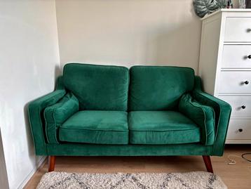 Groene velvet fluwele velours bank (Beliani LOKKA) beschikbaar voor biedingen