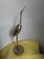 13703) mooie grote messing kraanvogel  hoog 37cm, Ophalen of Verzenden, Zo goed als nieuw, Dier