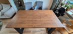 Houten eettafel met houten  poten, Huis en Inrichting, Tafels | Eettafels, Gebruikt, 100 tot 150 cm, Ophalen of Verzenden, 150 tot 200 cm