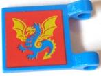 Lego Castle Black Knights Kleine Blauw Vlag met Draak 2335px, Ophalen of Verzenden, Zo goed als nieuw, Losse stenen, Lego