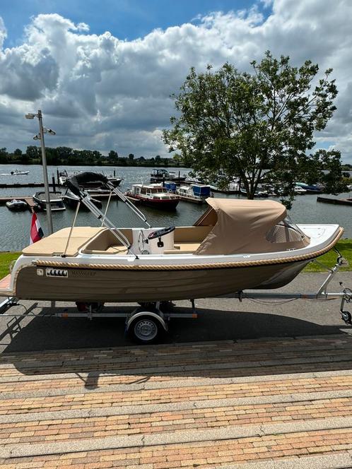 Maassloep 590 honda 20pk nieuw kleur taup direct leverbaar!, Watersport en Boten, Sloepen, Zo goed als nieuw, 10 tot 30 pk, 3 tot 6 meter