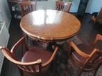 tafel + 4 stoelen, Huis en Inrichting, Tafels | Eettafels, 50 tot 100 cm, Rond, Gebruikt, Vier personen