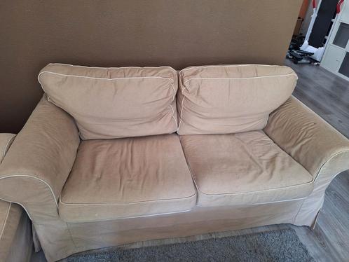 Beige ektorp bank ikea 2 en 3 zits, Huis en Inrichting, Banken | Bankstellen, Gebruikt, 200 tot 250 cm, 75 tot 100 cm, Ophalen