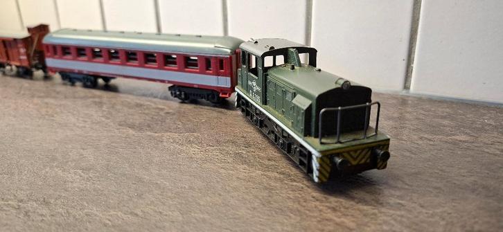 Trein-set H0 met 50 stuks Rails., Hobby en Vrije tijd, Modeltreinen | H0, Gebruikt, Treinset, Gelijkstroom, Lima, Analoog, Ophalen of Verzenden