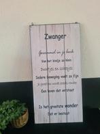Tekstbord, wandbord ZWANGER metaal, Huis en Inrichting, Woonaccessoires | Wanddecoraties, Ophalen of Verzenden, Zo goed als nieuw
