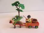Playmobil kind met pony met karretje  1, Ophalen of Verzenden, Gebruikt, Los playmobil