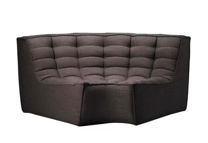 Etnhicraft N701 hoekelement rond, Huis en Inrichting, Banken | Sofa's en Chaises Longues, Zo goed als nieuw, Tweepersoons, Minder dan 150 cm
