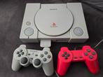 Playstation 1 + 4 spellen, 2 controllers en een memory card., Spelcomputers en Games, Ophalen of Verzenden, Gebruikt, Met 2 controllers