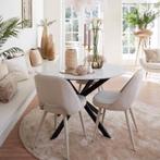 Ronde Wit Marmeren Eettafel Tomochi 120 cm Light & Living, Huis en Inrichting, Tafels | Eettafels, Ophalen, Light & Living, .