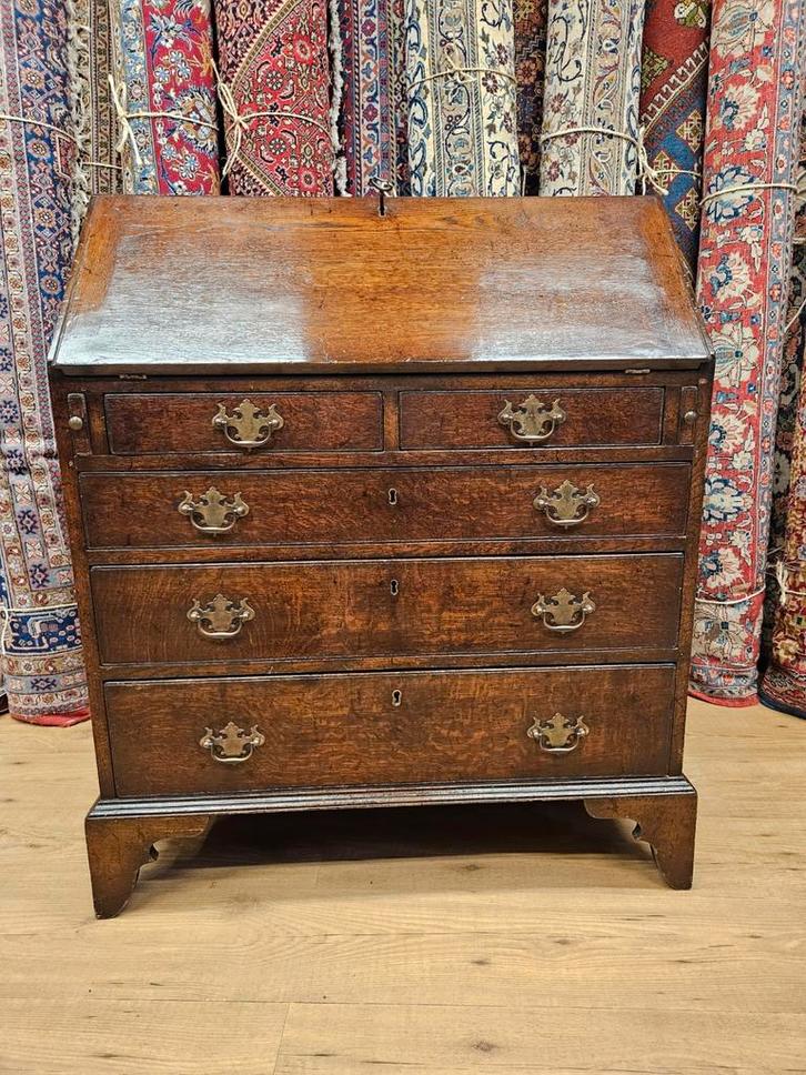 Antiek Engels 18e eeuws secretaire klep bureau Georgian, Huis en Inrichting, Kasten | Secretaires, Gebruikt, Ophalen