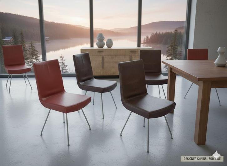 6 Montis design stoelen model Jim, ontwerper Gijs Papavoine, Huis en Inrichting, Stoelen, Gebruikt, Vijf, Zes of meer stoelen