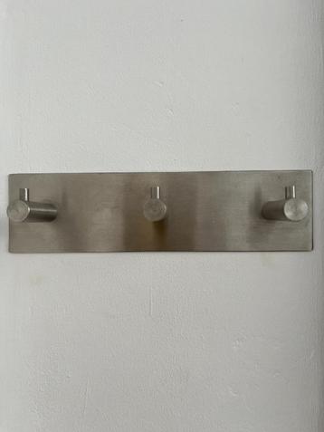 Kapstok | Wandkapstok | 3 haakjes | Kapstokje | RVS beschikbaar voor biedingen