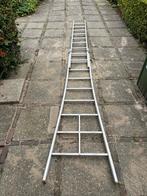 Alu opsteekladder 2-delig 2.50/4.25 hoog, Doe-het-zelf en Verbouw, Ladders en Trappen, Ophalen, Gebruikt, Ladder, 4 meter of meer