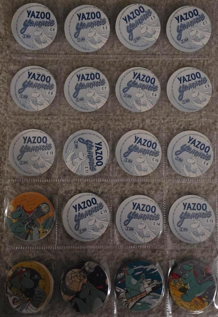 Yazoo Yammie Flippo serie C 1 tm 25 compleet, Verzamelen, Flippo's, Losse flippo's, Ophalen of Verzenden