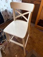 Hoge witte stoel met kruis, Gebruikt, Wit, Ophalen of Verzenden, Eén