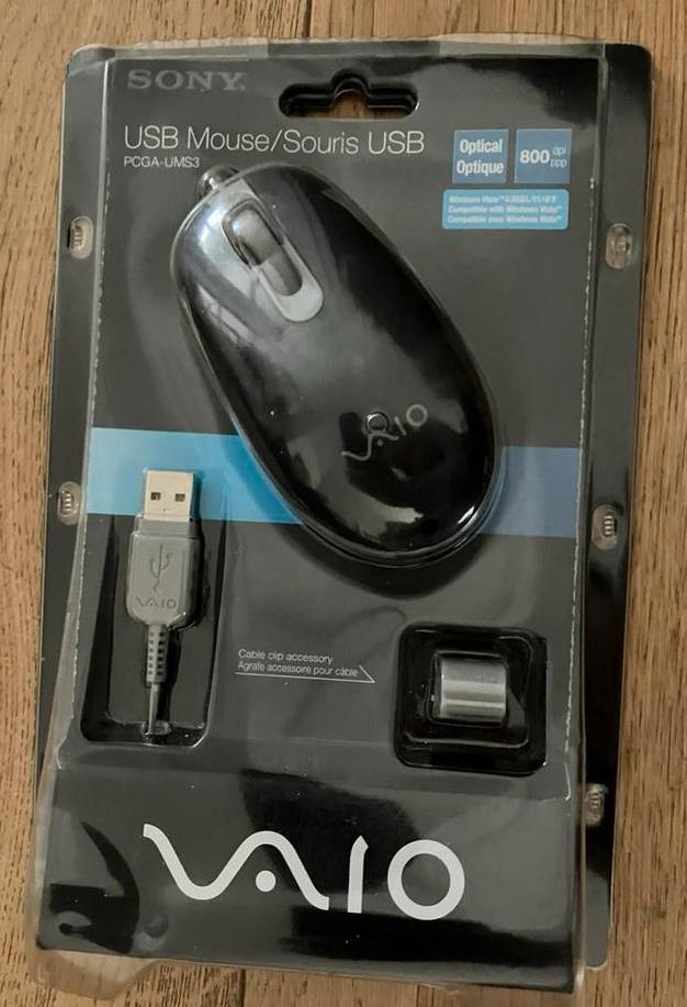 Sony VAIO USB Mouse PCGA-UMS3 nieuw in verpakking, Computers en Software, Muizen, Nieuw, Ergonomisch, Ophalen of Verzenden