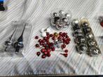 Kerstballen en pieken diverse kleuren en materialen, Ophalen of Verzenden, Gebruikt