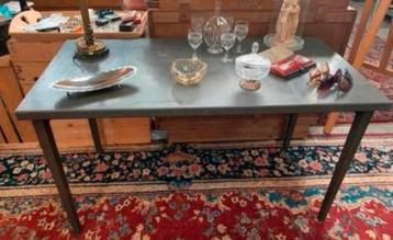 Bureau tafel stoere industriële Gispen bureau tafel jaren 60