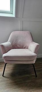 Fluweel oud rose fauteuil., Huis en Inrichting, Fauteuils, Ophalen, Zo goed als nieuw, Overige materialen