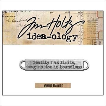 Tim Holtz Idea-ology Metal Word Band Antique Nickel #93000/5 beschikbaar voor biedingen